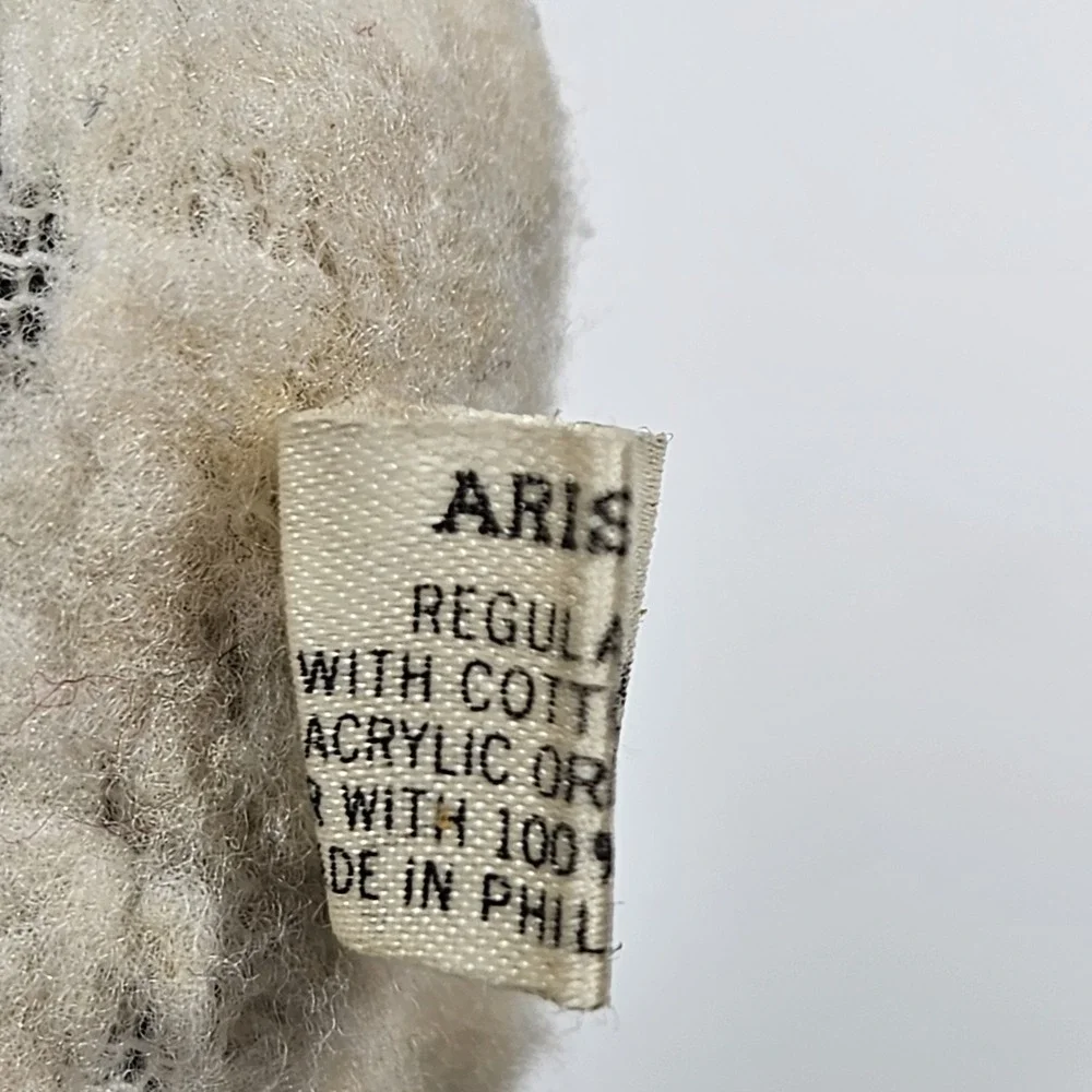 Aris Snuggler Blue Driving Gloves Womens Vtg Vinyl Backed Sherpa Lined Vintage